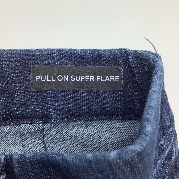 Judy Blue Womens Pull On Super Flare Raw Hem Denim Jeans Blue Size 25 - Picture 7 of 7